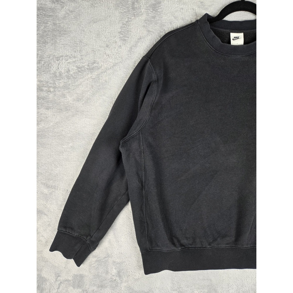 Nike Sportswear Club Fleece Crewneck Sweatshirt Men Large Black BV2662010 Swoosh - Picture 7 of 12